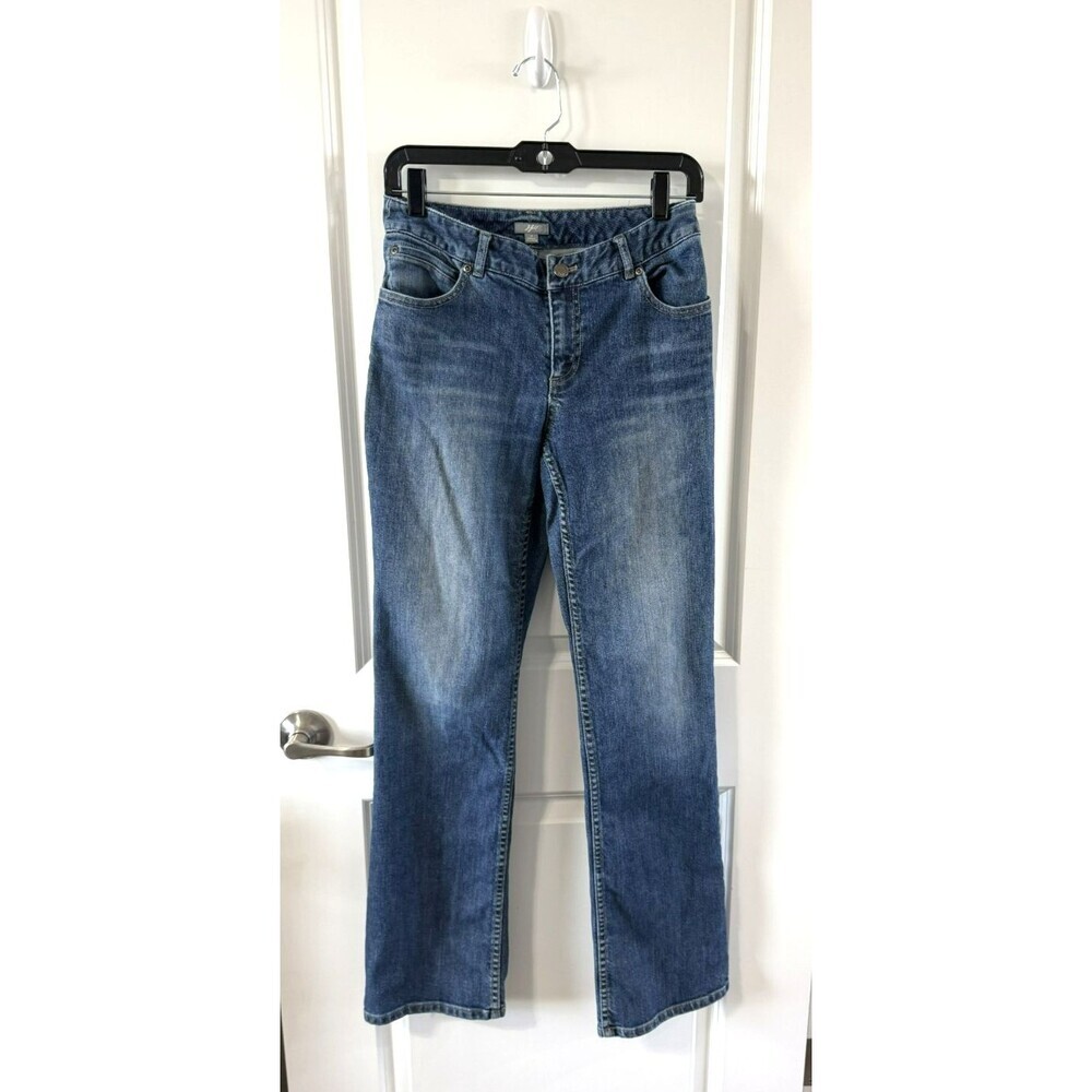 J Jill Denim Boyfriend Jeans 2 Womens Straight Leg Denim Med Wash